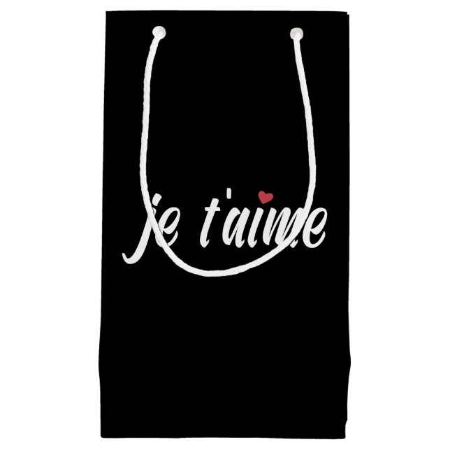 Simple Je T'aime Je t'aime Valentine | Sac Cadeau (Devant)