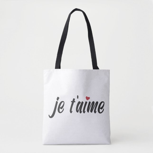 Simple Je T'aime Je t'aime Valentine | Sac fourre- (Devant)