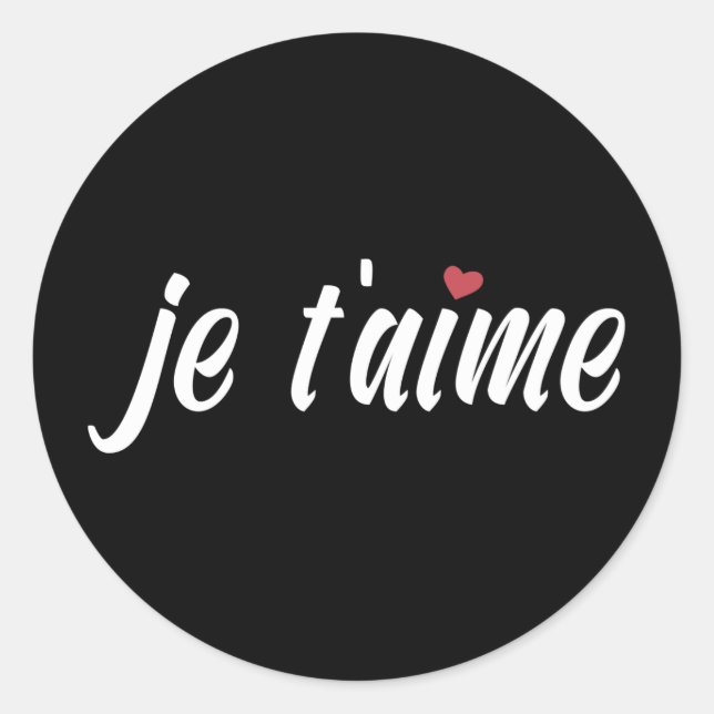 Simple Je T'aime Je t'aime Valentine | Sticker (Devant)