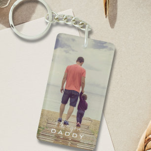 Simple Je t'aime Papa Porte-clés Photo