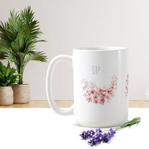 Simple jolie aquarelle rose floral Mug