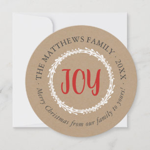 Simple Joy Circle Carte photo de vacances