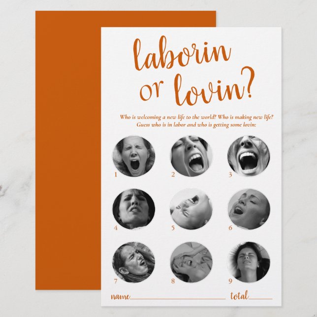 Simple laboratoire ou Lovin | Automne Orange Game  (Devant / Derrière)