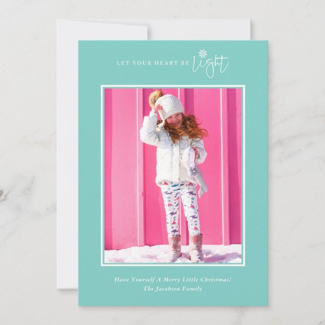 Simple Laissez Votre Coeur Être Léger Carte De Vac (Devant)