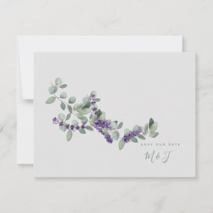 Simple Lavender Stem Grey Mariage Enregistrer la d