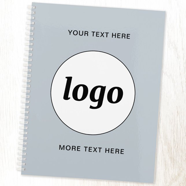 Simple Logo Texte Poudre Bleu (Logo and custom text professional business promotional planner)