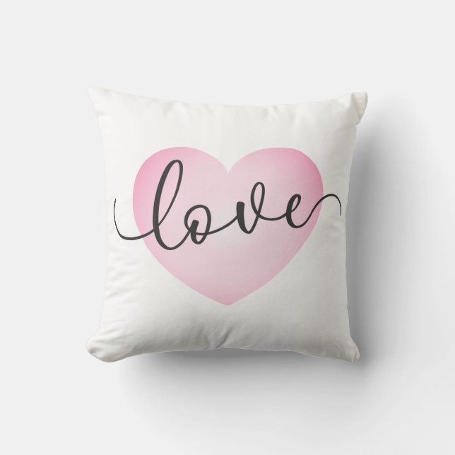 Simple Love Calligraphie Valentine | Coussin décor (Recto)