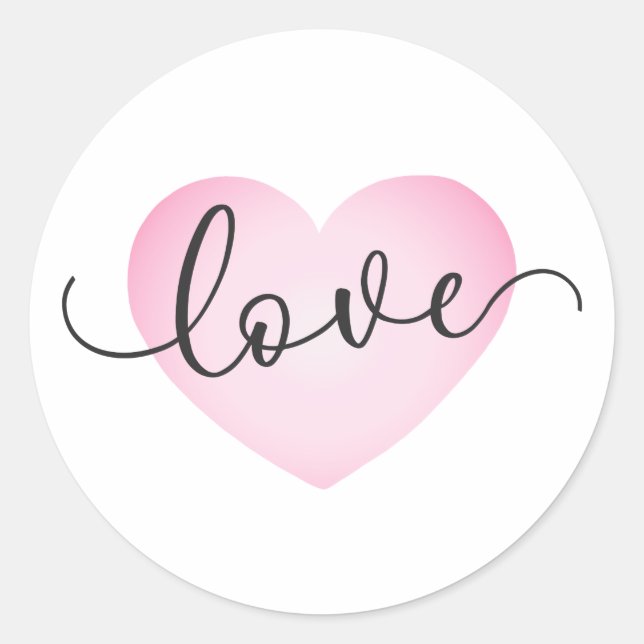 Simple Love Calligraphie Valentine | Sticker (Devant)