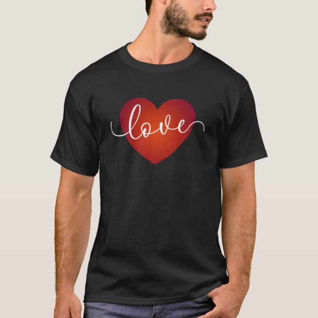 Simple Love Calligraphie Valentine | T-shirt (Devant)