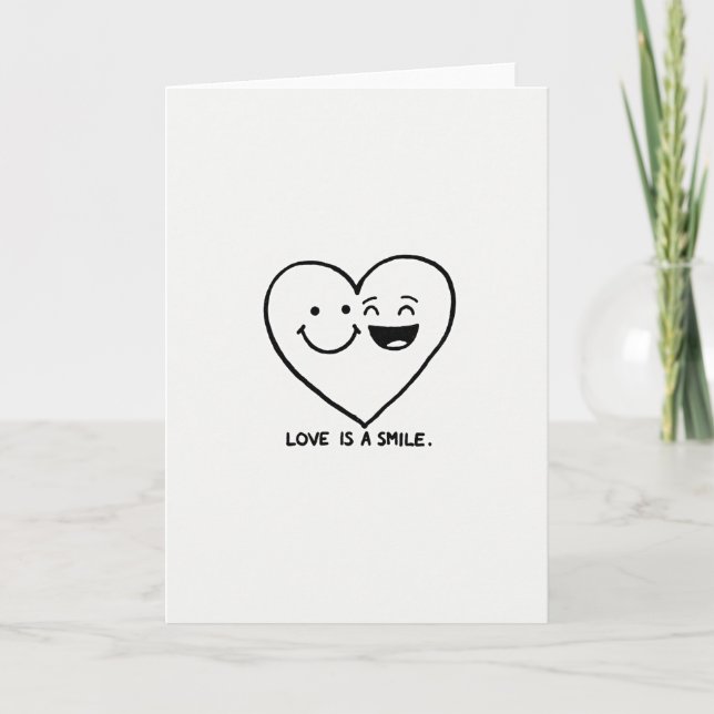 Simple Love Est Une Carte De Sourire (Devant)