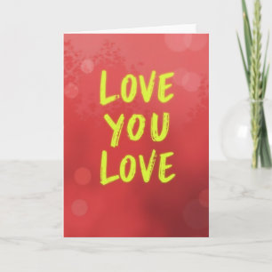 Simple Love You Bokeh Carte