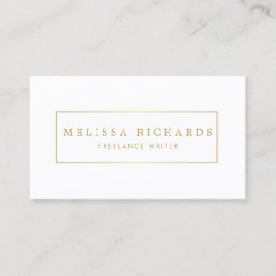 Simple Luxe White Writer, auteur Carte de visite