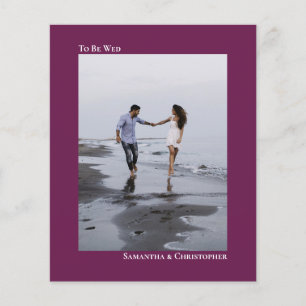 Simple Magenta BUDGET Mariage Photo Invitation