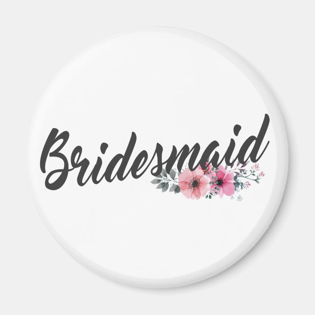 Simple Magnet de mariage pour demoiselle d'honneur (Devant)
