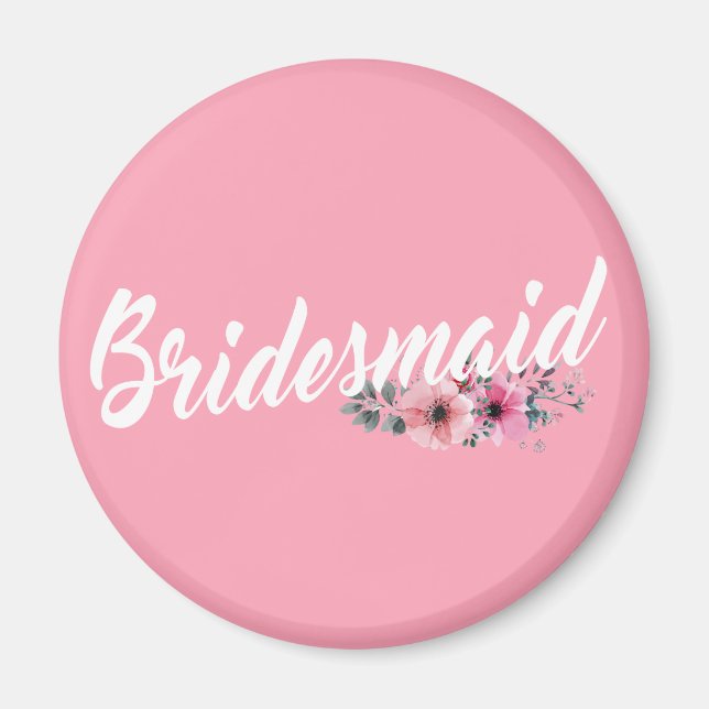 Simple Magnet de mariage pour demoiselle d'honneur (Devant)