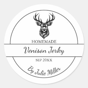 Simple maison Venison Deer Jerky Étiquette