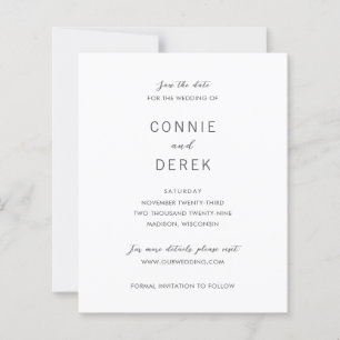 Simple Mariage Budget Moderne Date de Sauvegarde