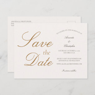 Simple mariage élégant Enregistrer la date Carte p