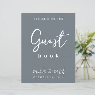 Simple Mariage Minimaliste Calligraphie Livre d'in
