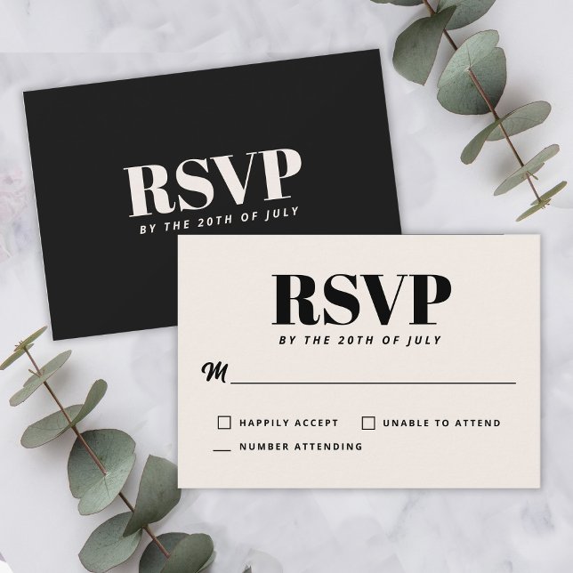 Simple Mariage Moderne Minimaliste RSVP (Créateur téléchargé)