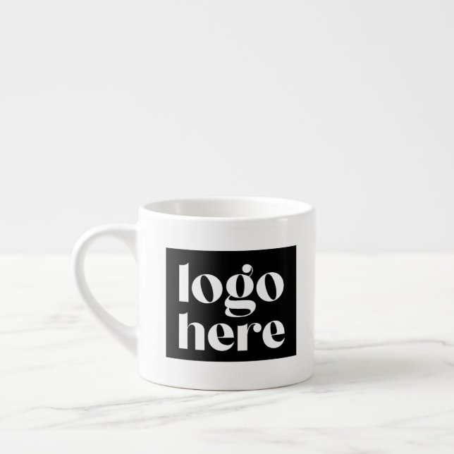 Simple Marque Entreprise Grand Logo Espresso Mug (Gauche)