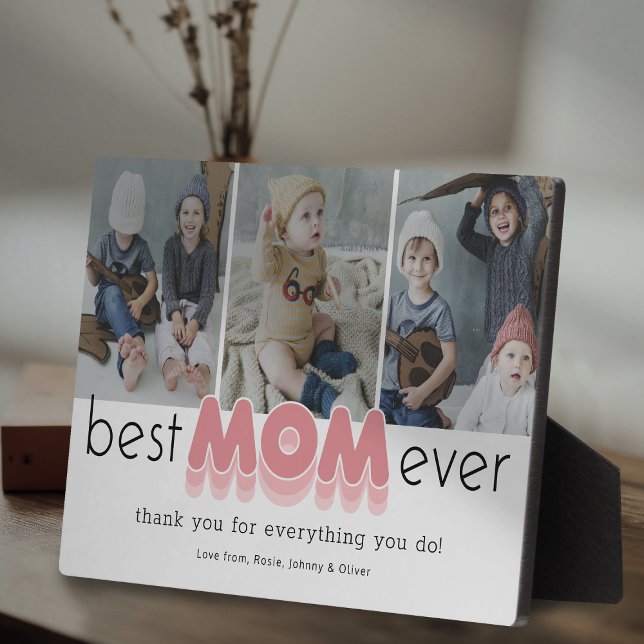 Simple Meilleure Maman Plaque Photo (Créateur téléchargé)