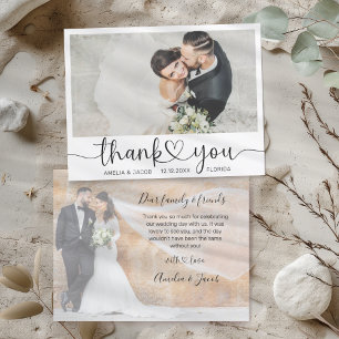 Simple Merci Cœur & Photo Mariage