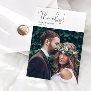 Simple Merci Script Modern Mariage Photo