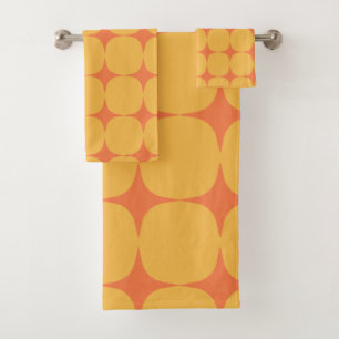 Simple Mid-Century moderne Jaune Orange Motif