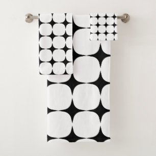 Simple Mid-Century moderne Motif noir et blanc