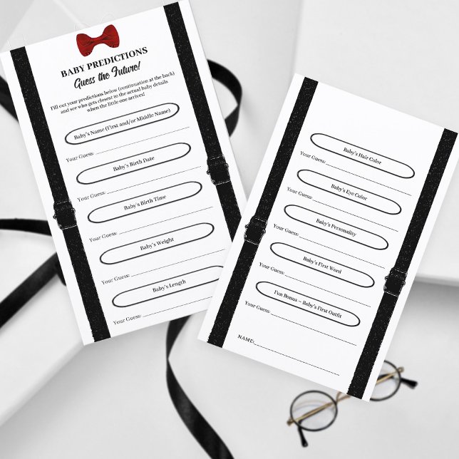 Simple mignon Baby shower prédictions jeu amusant  (Créateur téléchargé)