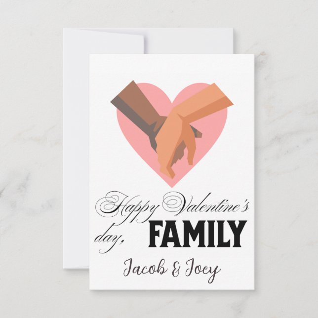 Simple mignonne coeur Joyeux Valentines jour Coupl (Devant)