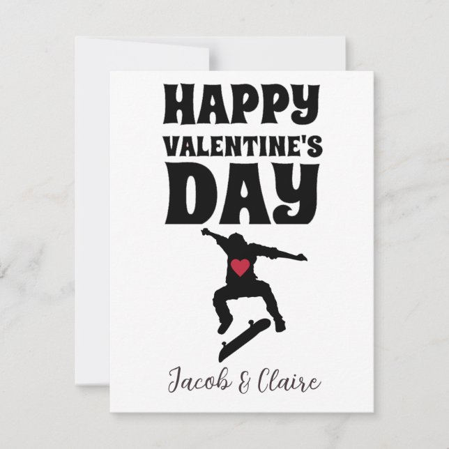 Simple mignonne coeur Joyeux Valentines jour Coupl (Devant)