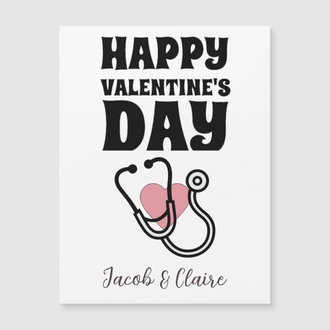Simple mignonne coeur Joyeux Valentines jour Coupl (Devant)