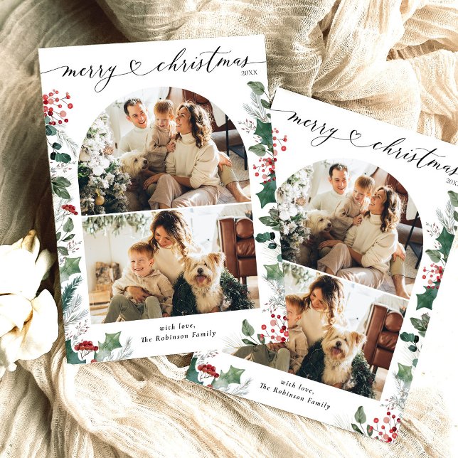 Simple minima 2 Arche photo Joyeux Noël Carte (Créateur téléchargé)