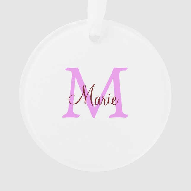 simple minimal ajouter nom monogramme rose rouge  (devant)