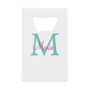 simple minimal ajouter nom monogramme vert rose bl
