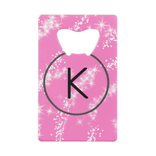 simple minimal blanc monogramme paillettes rose hy