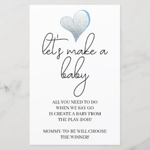 Simple minimal Faisons un jeu Baby shower pour béb