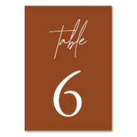 Simple minimaliste Élégant Numéro de table en terr
