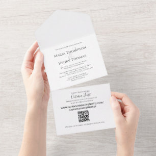 Simple minimaliste en noir Modèle de code QR