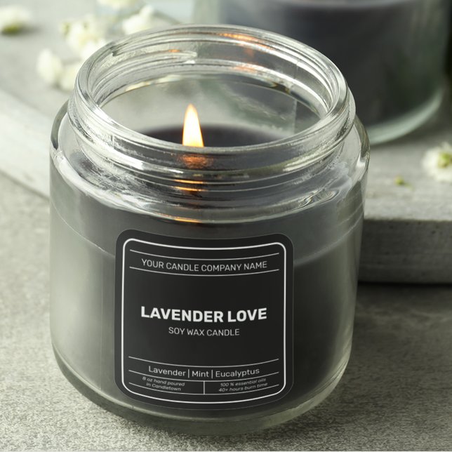 Simple minimaliste Étiquette d'emballage de bougie (Créateur téléchargé)