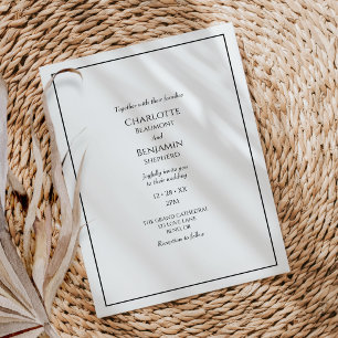 Simple minimaliste Faire-part de mariage moderne