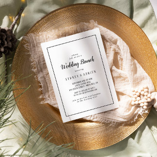 Simple minimaliste Mariage Brunch Frame Invitation