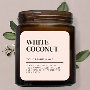 Simple minimaliste moderne bougie étiquette de pro