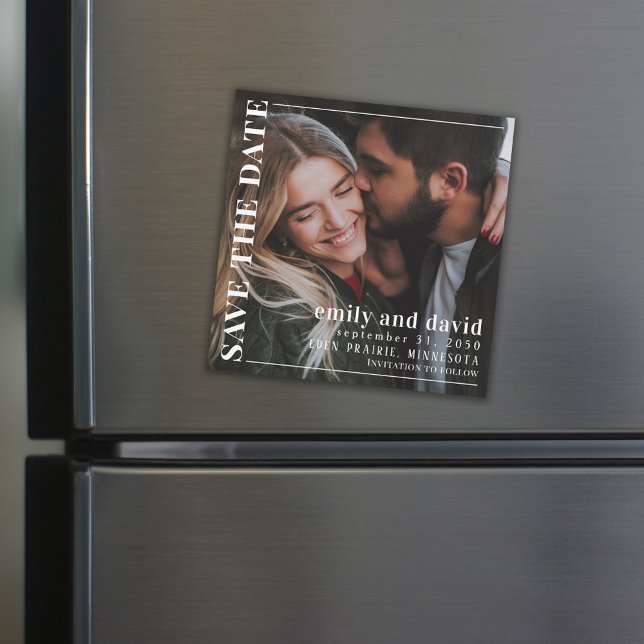 Simple minimaliste moderne Enregistrer la date mag (Créateur téléchargé)