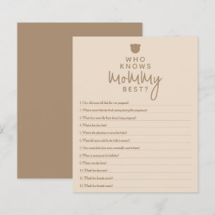 Simple minimaliste moderne ours Baby shower Jeu