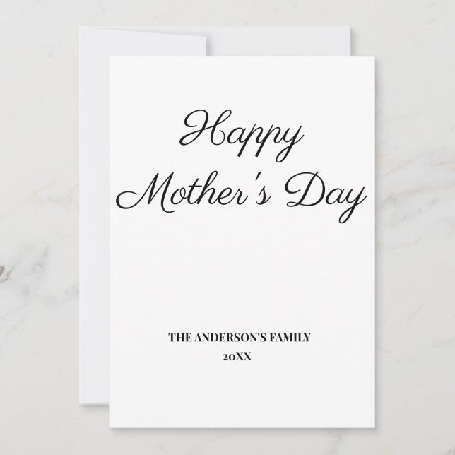 simple minimum ajouter votre carte de jour mère te (Devant)