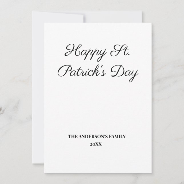 simple minimum ajouter votre texte st. patricks da (Devant)