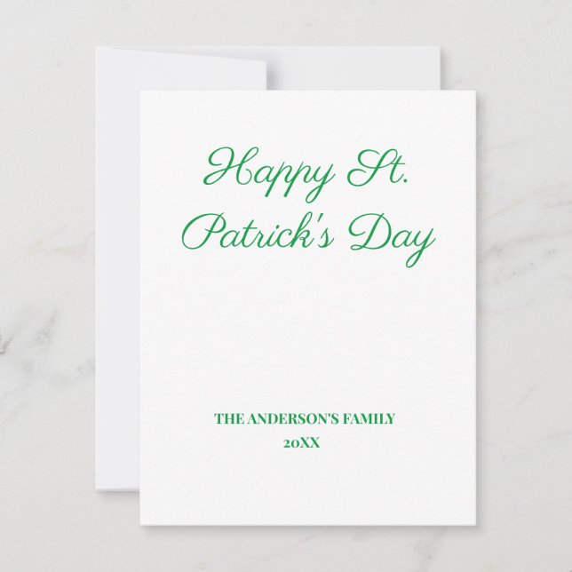 simple minimum ajouter votre texte st. patricks da (Devant)